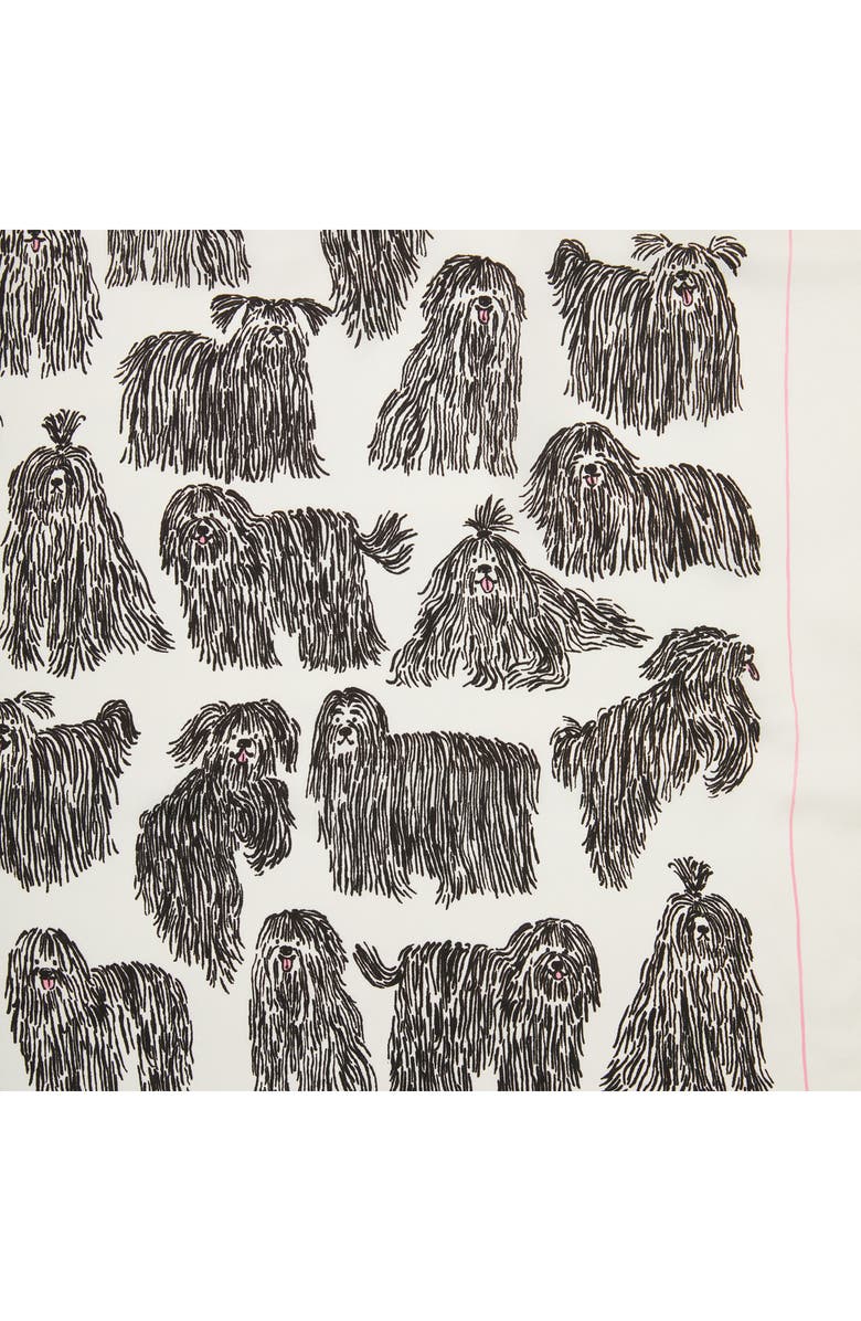 Kate Spade New York best in show square silk scarf, Alternate, color,