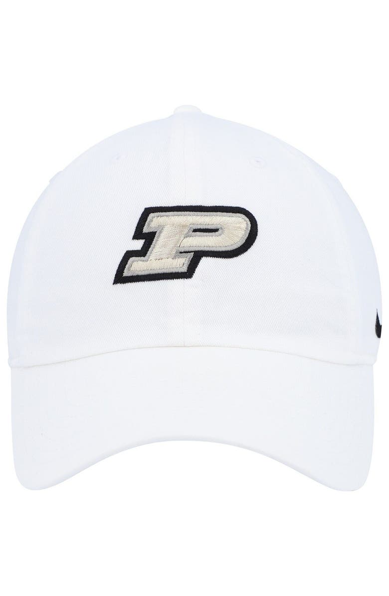 Nike Men's Nike White Purdue Boilermakers Heritage86 Logo Performance Adjustable Hat, Alternate, color, 