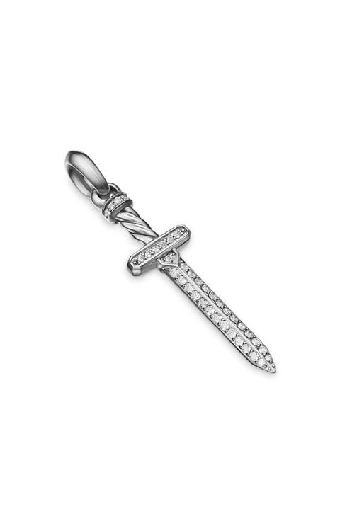 Pavé Diamond Sword Amulet