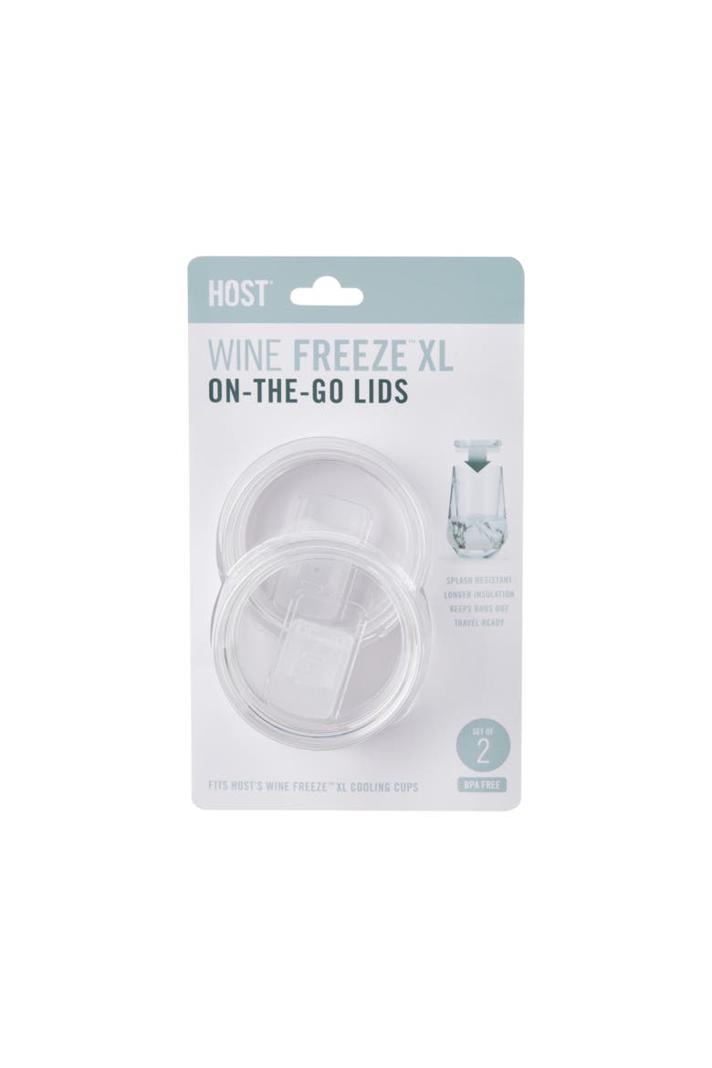 Wine FREEZE XL Lids Set of 2, Alternate, color, Clear