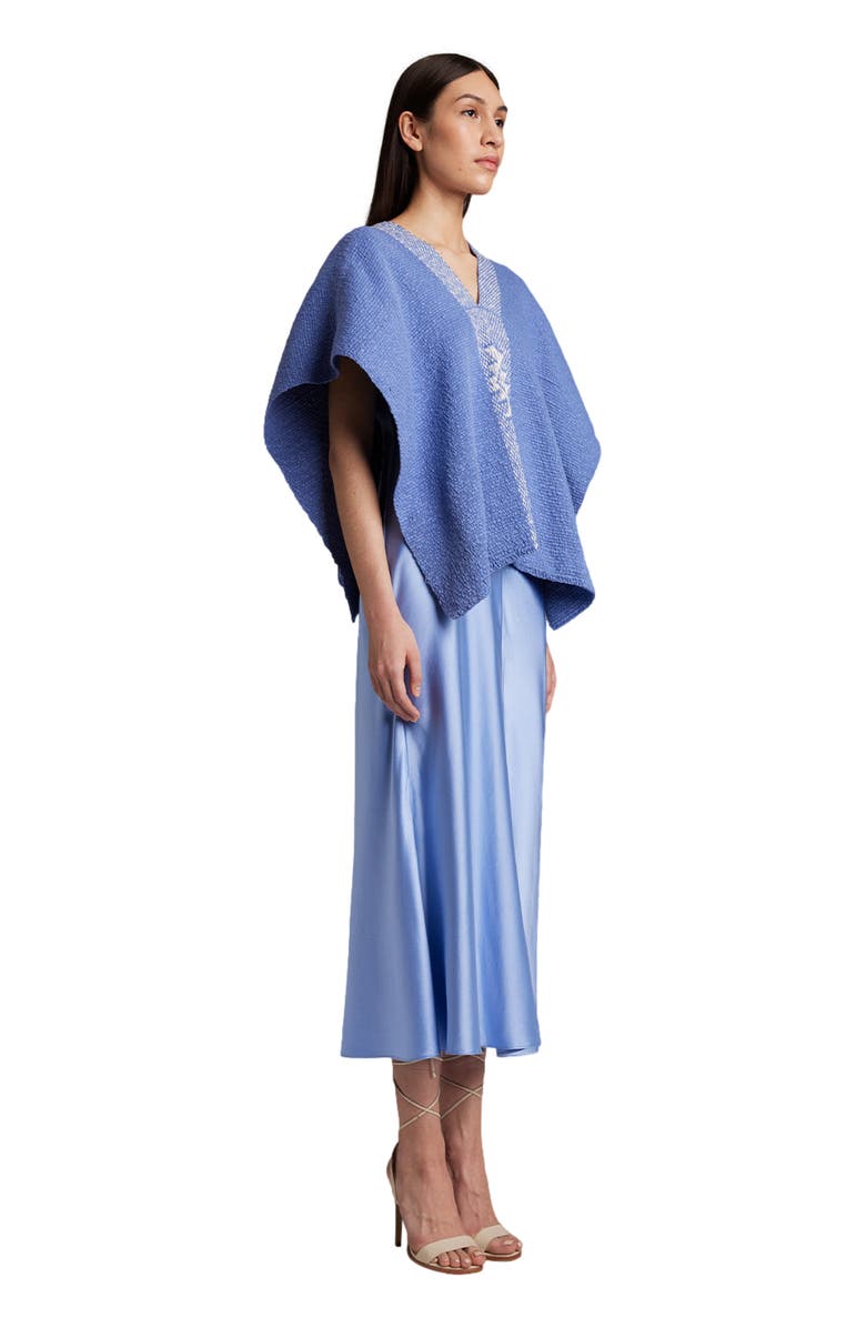 Voz Manta Estrella in Textured Cotton, Alternate, color, Perwinkle/Ivory