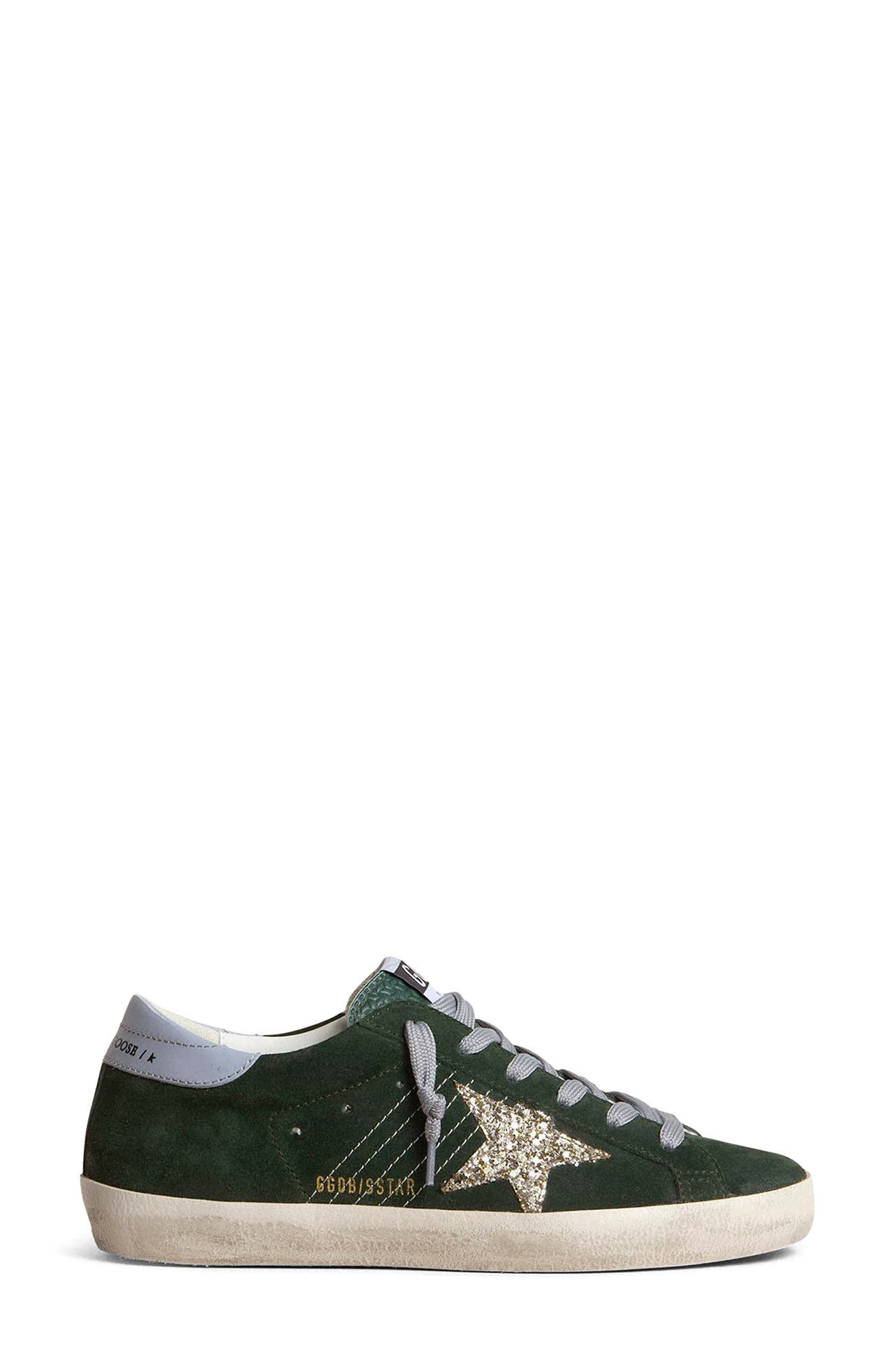 Super-Star Low Top Sneaker, Main, color, DARK GREEN/ PLATINUM/ QUARRY