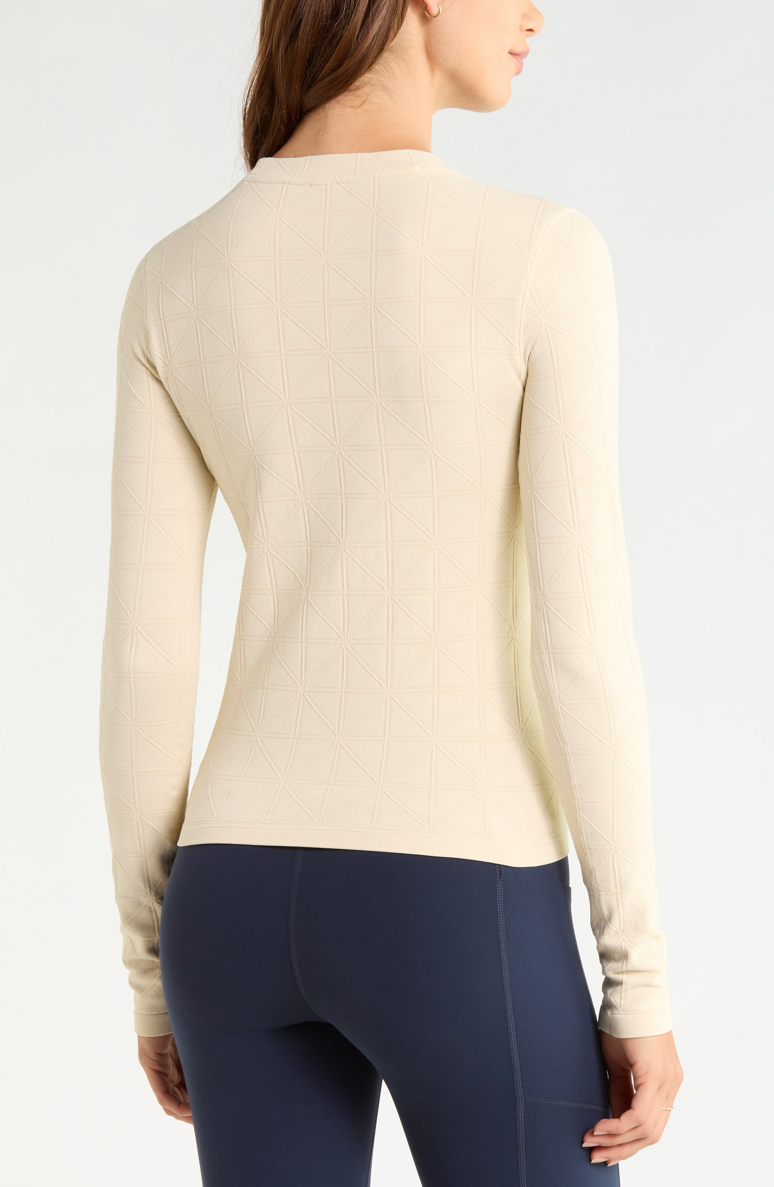Zella Seamless Diamond Long Sleeve Top (Women) | Nordstrom