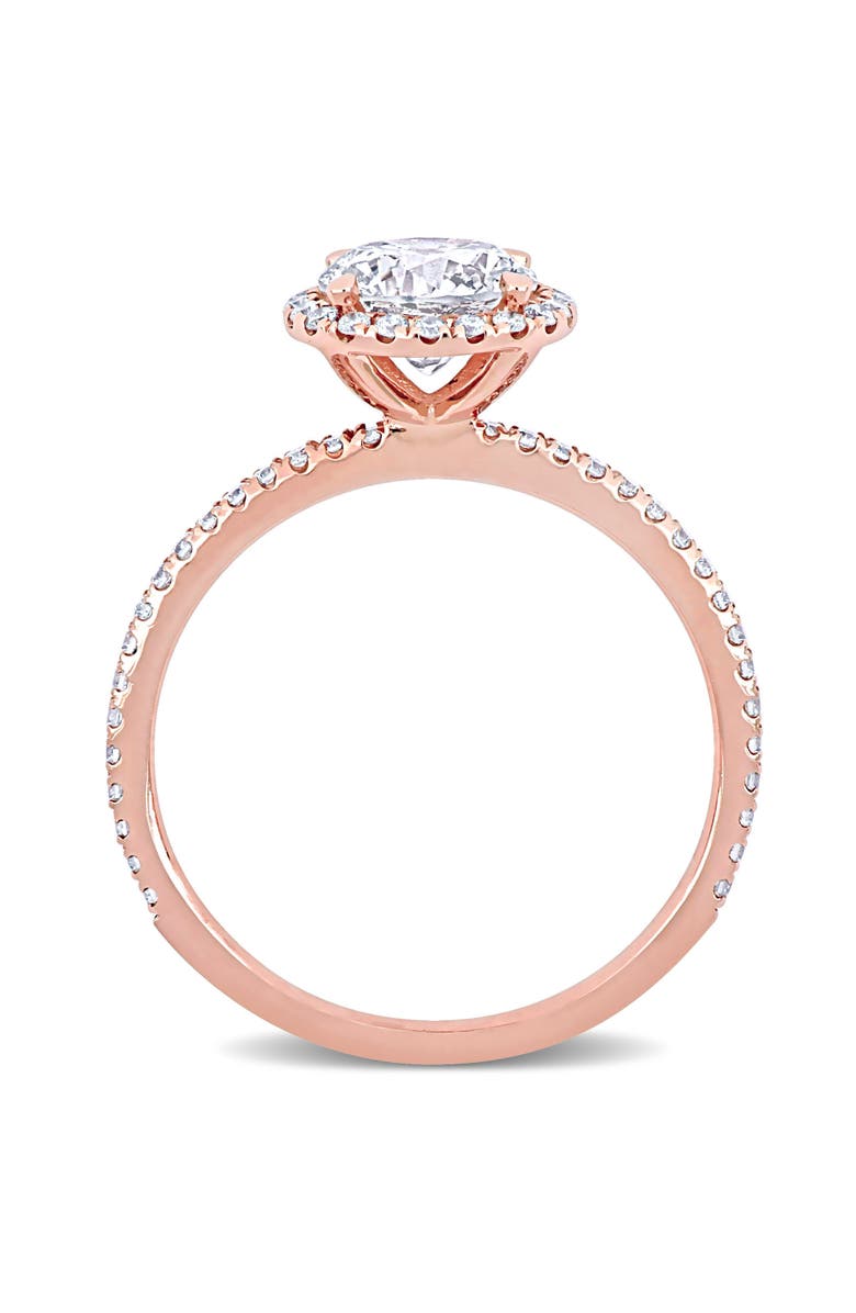 Julianna B. Diamond Halo Engagement Ring 14k Rose Gold, Alternate, color, 14K Rose Gold