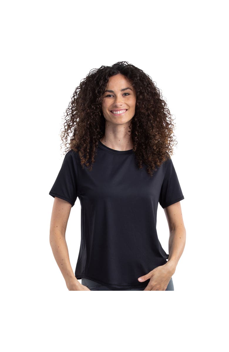BloqUV Women's Short Sleeve Relaxed Crew Shirt, Main, color, Black