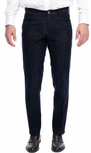 VELLAPAIS Stretch Cotton-Blend Long Casual Pants