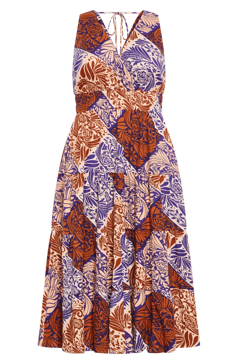 City Chic Becca Print Sleeveless Maxi Dress, Alternate, color, Print