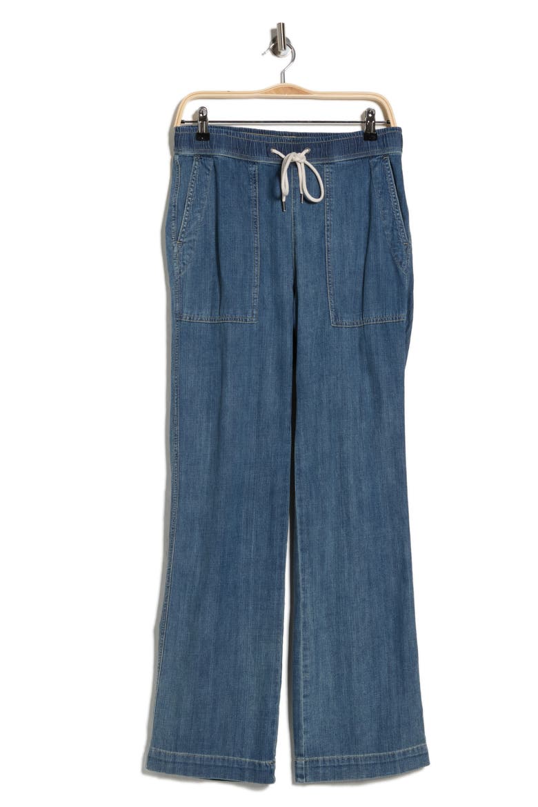 Wide Leg Denim Pants, Alternate, color, MEDIUM WASH