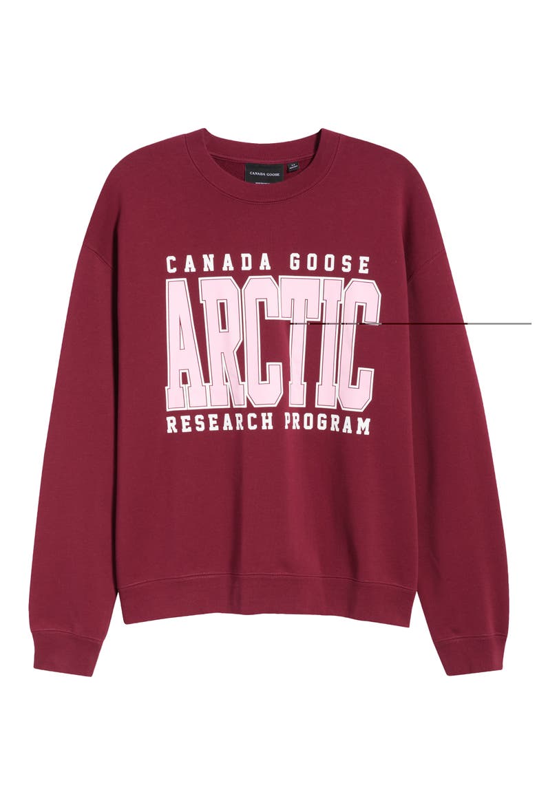 Wander Arctic Research Graphic Organic Cotton Sweatshirt, Main, color, BURNT VERMILLION