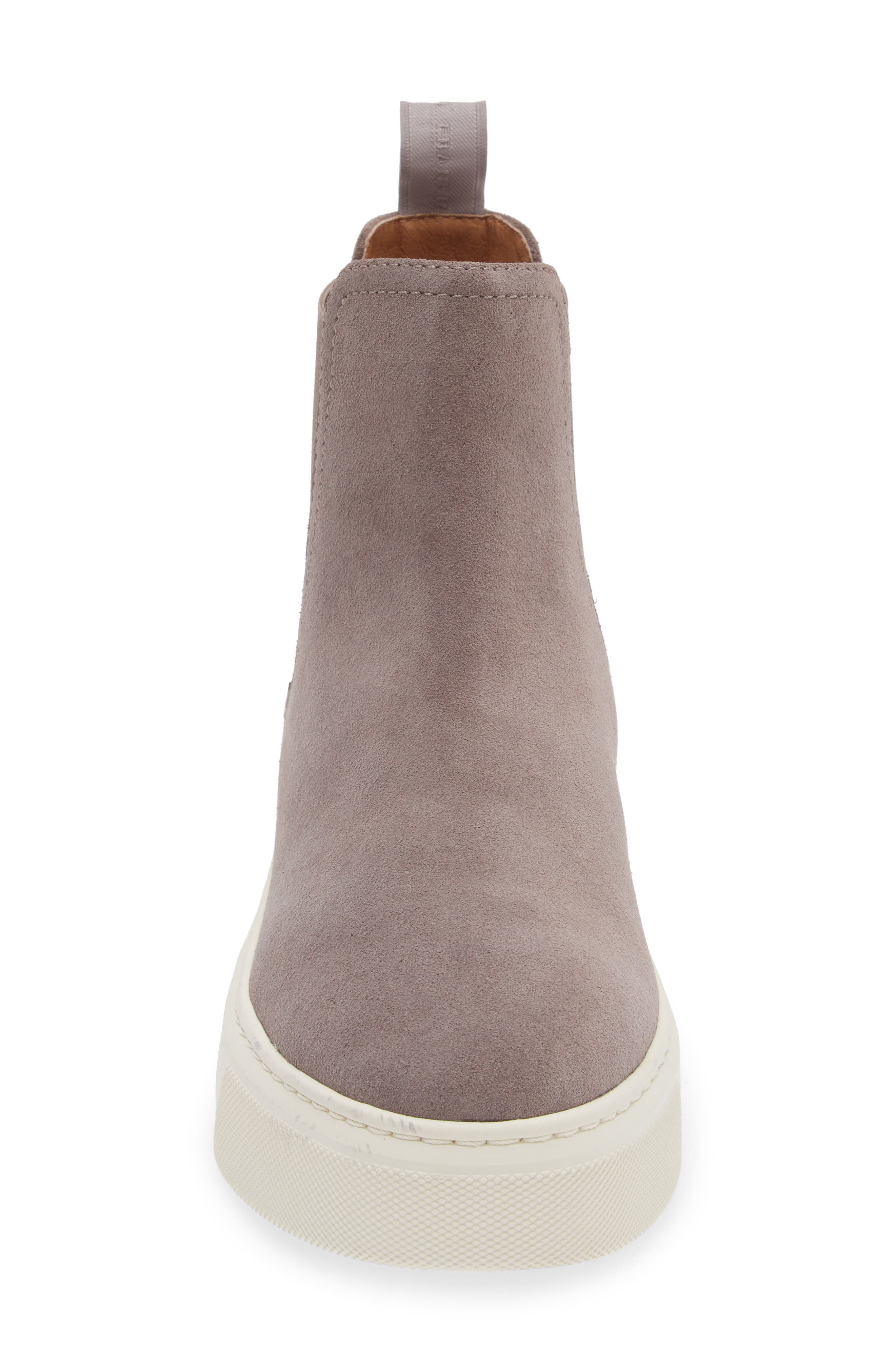 Crawford Platform Chelsea Boot, Alternate, color, DARK TAUPE SUEDE