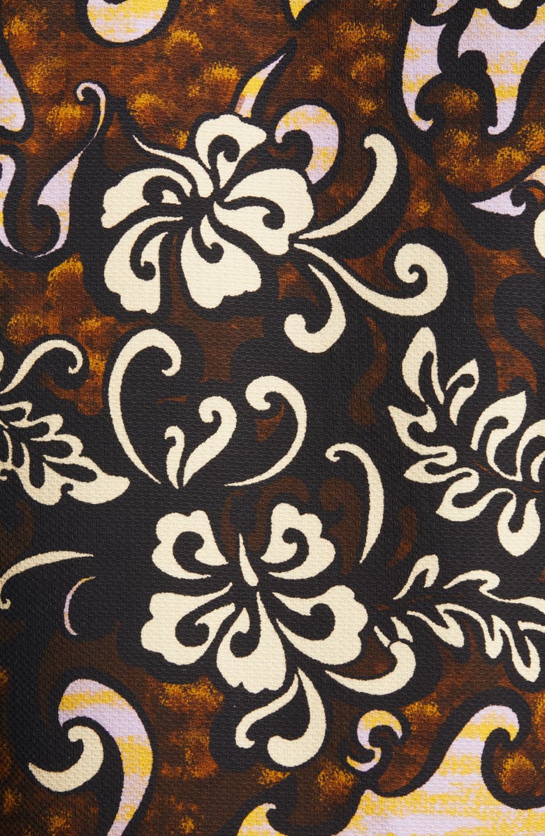 Dries Van Noten Carltone Floral Short Sleeve Button-Up Shirt, Alternate, color, 