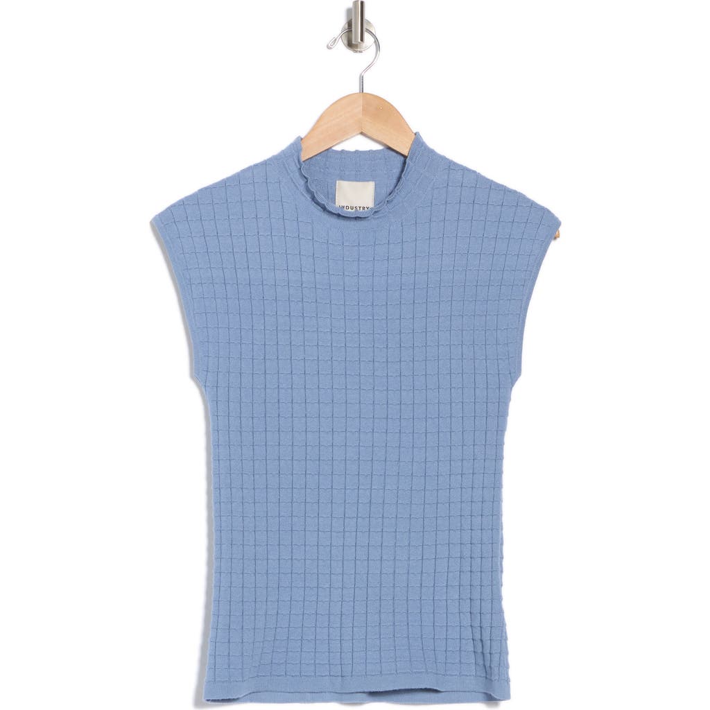 Industry Republic Clothing Sleeveless Waffle Knit Top In Sky Blue