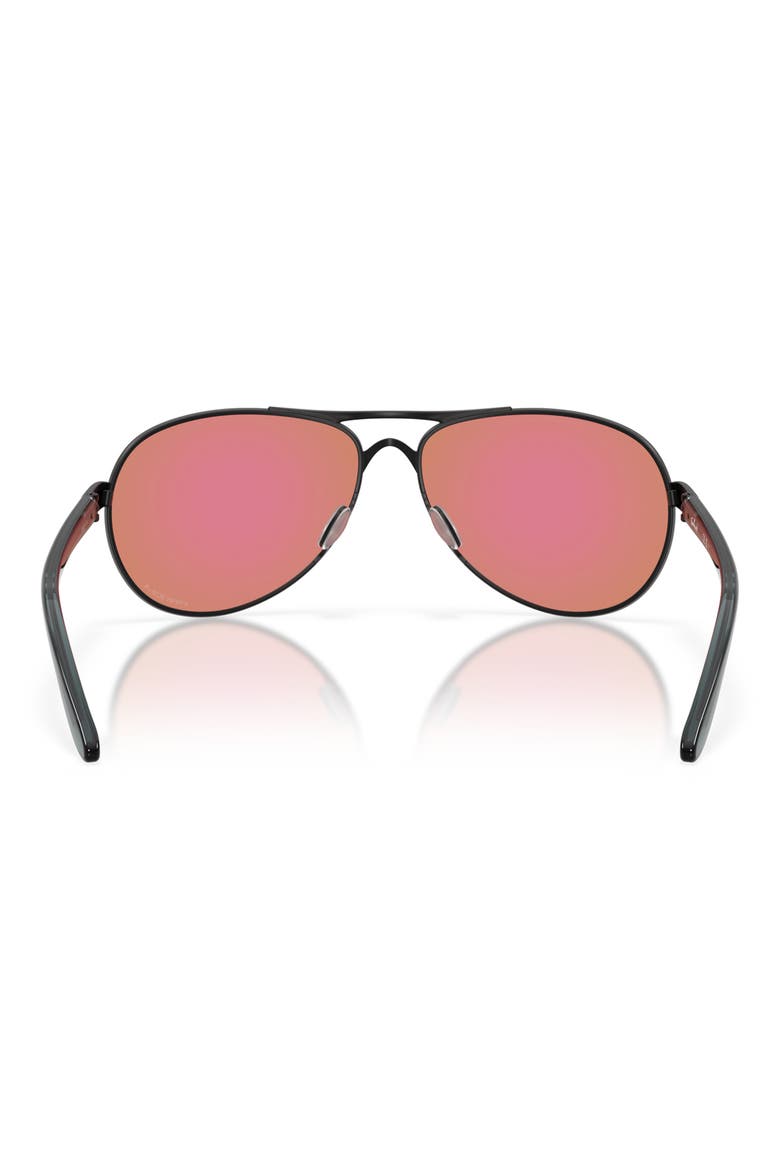 Feedback 59mm Pilot Aviator Sunglasses, Alternate, color, SATIN BLACK / PRIZM GOLF