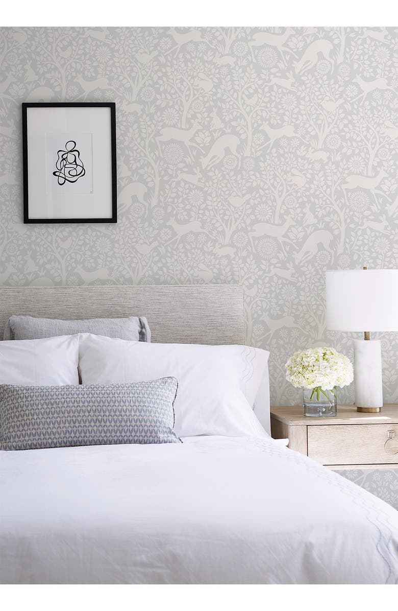 Wallpops Grey Merriment Peel & Stick Wallpaper, Alternate, color, Grey