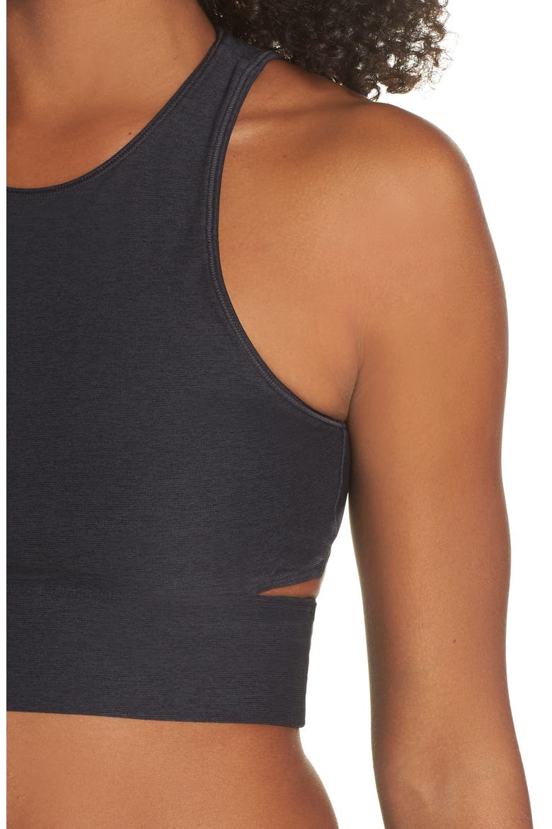 Slashback Crop Top, Alternate, color, CHARCOAL