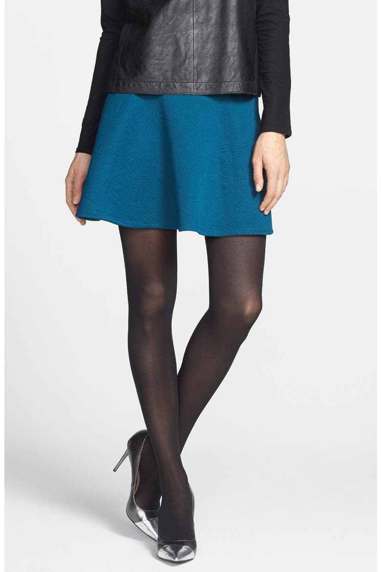 DKNY '412' Control Top Opaque Tights, Main, color, BLACK