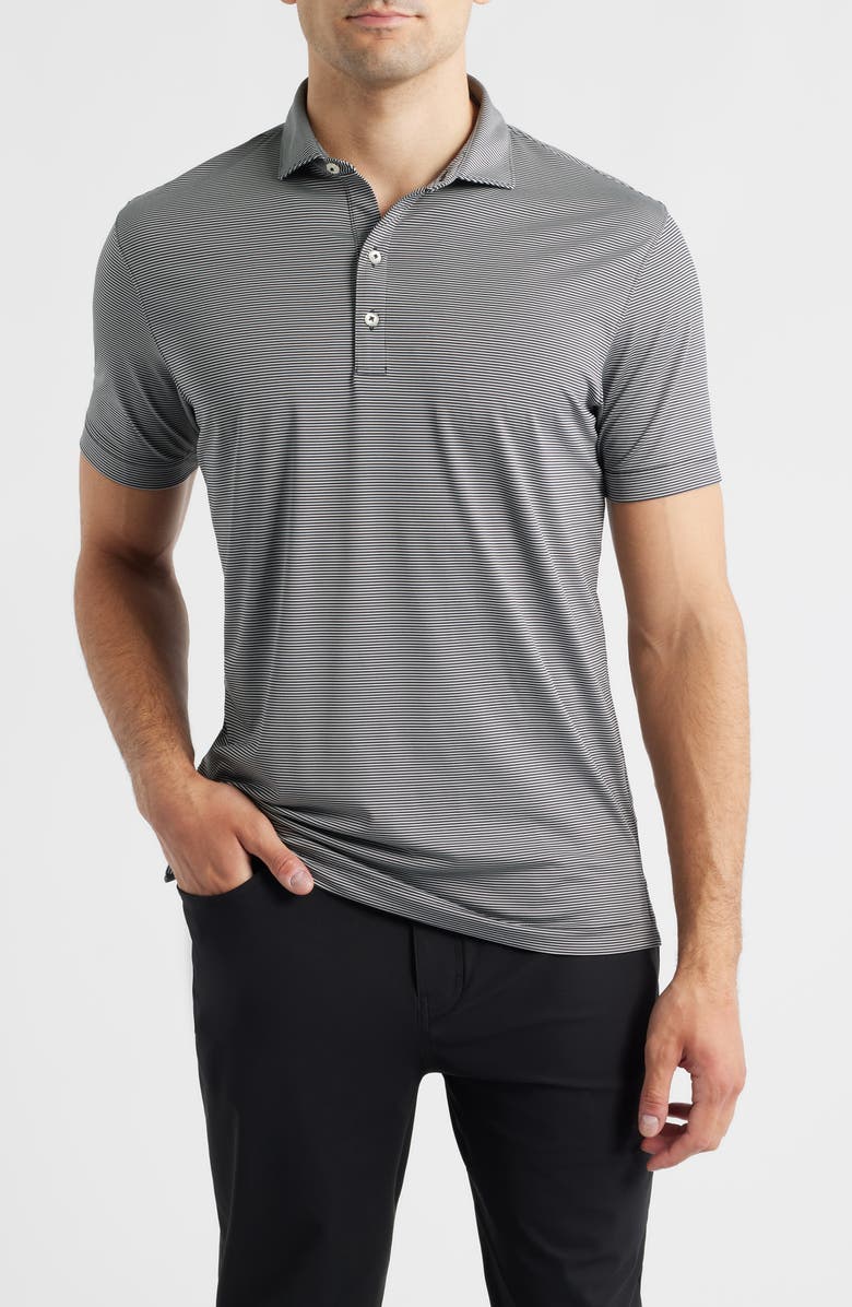 johnnie-O Lyndon Classic Fit Polo, Main, color, Black Seal