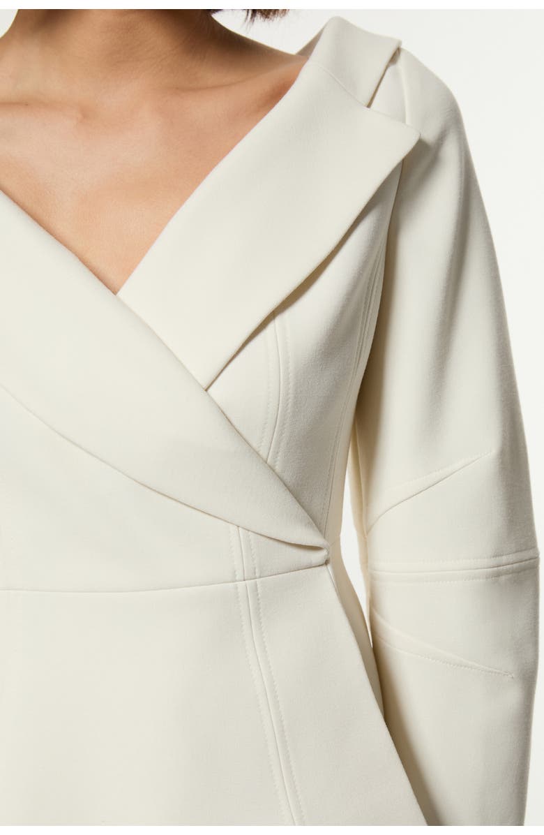 Karen Millen Compact Peplum Tailored Jacket, Alternate, color, Ivory