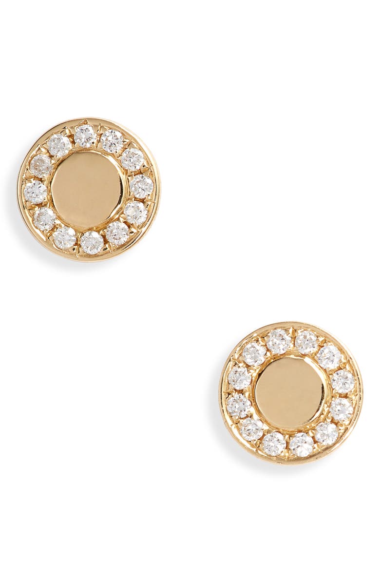 Bony Levy Kiera Diamond Medallion Stud Earrings, Main, color,