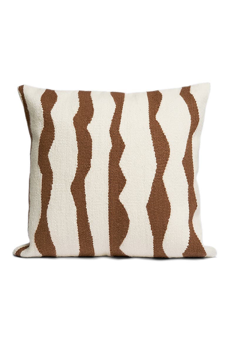 Paso Wool Blend Throw Pillow, Main, color, NATURAL / CHESTNUT