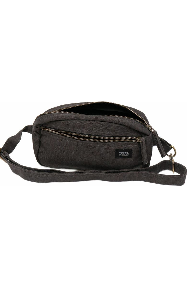 Terra Thread Organic Cotton Sling Belt Bag, Alternate, color, Charcoal Grey