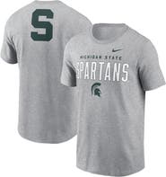 Nike Men's Nike Heather Gray Michigan State Spartans Campus 2-Hit Primary Mascot T-Shirt