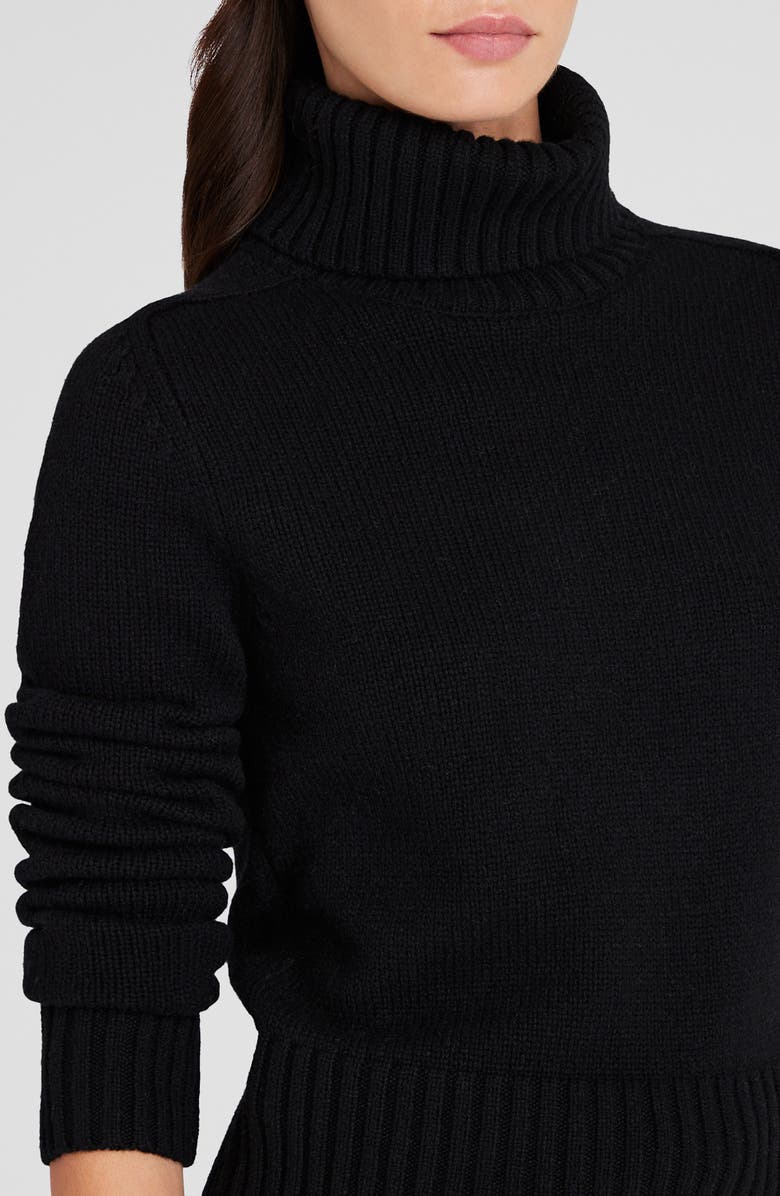 Club Monaco Shrunken Turtleneck Wool Blend Sweater, Alternate, color, 