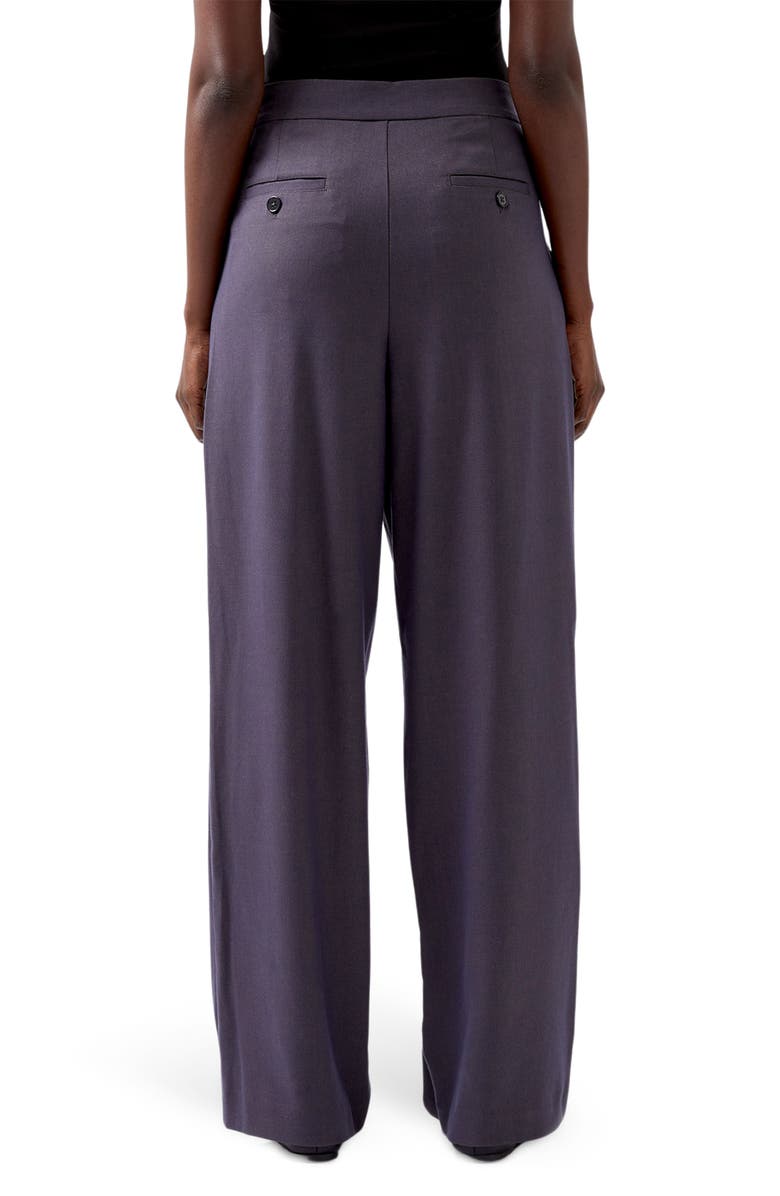 French Connection Carmine Flannel Pants, Alternate, color, Charcoal