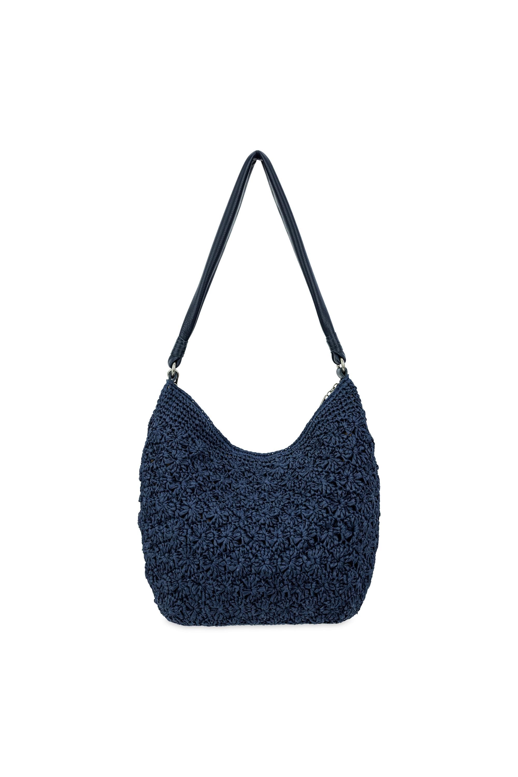 Sequoia Hobo Leather Bag, Alternate, color, Denim Primrose Straw