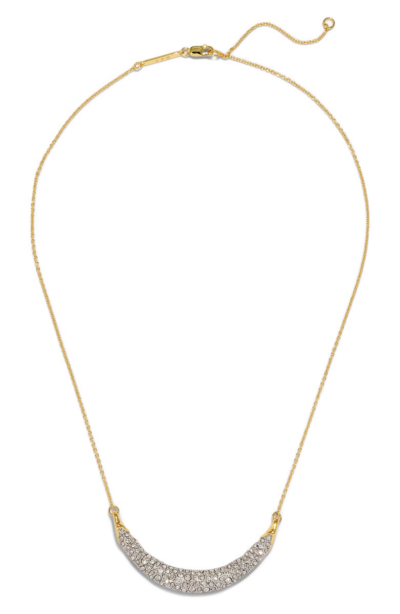 Alexis Bittar Solanales Crystal Crescent Bar Pendant Necklace, Alternate, color, 