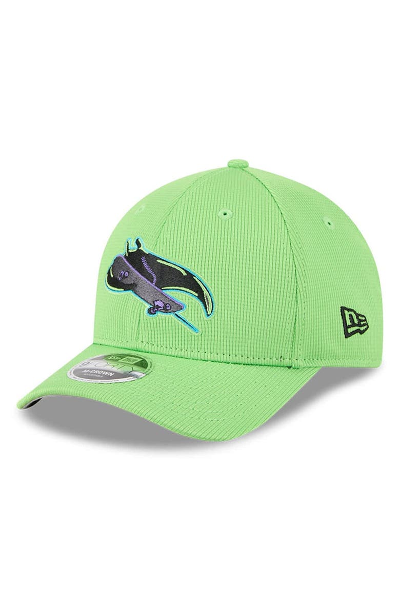New Era Men's New Era Neon Green Tampa Bay Rays City Connect Batting Practice 9FORTY M-Crown Adjustable Hat, Main, color, Neon Green