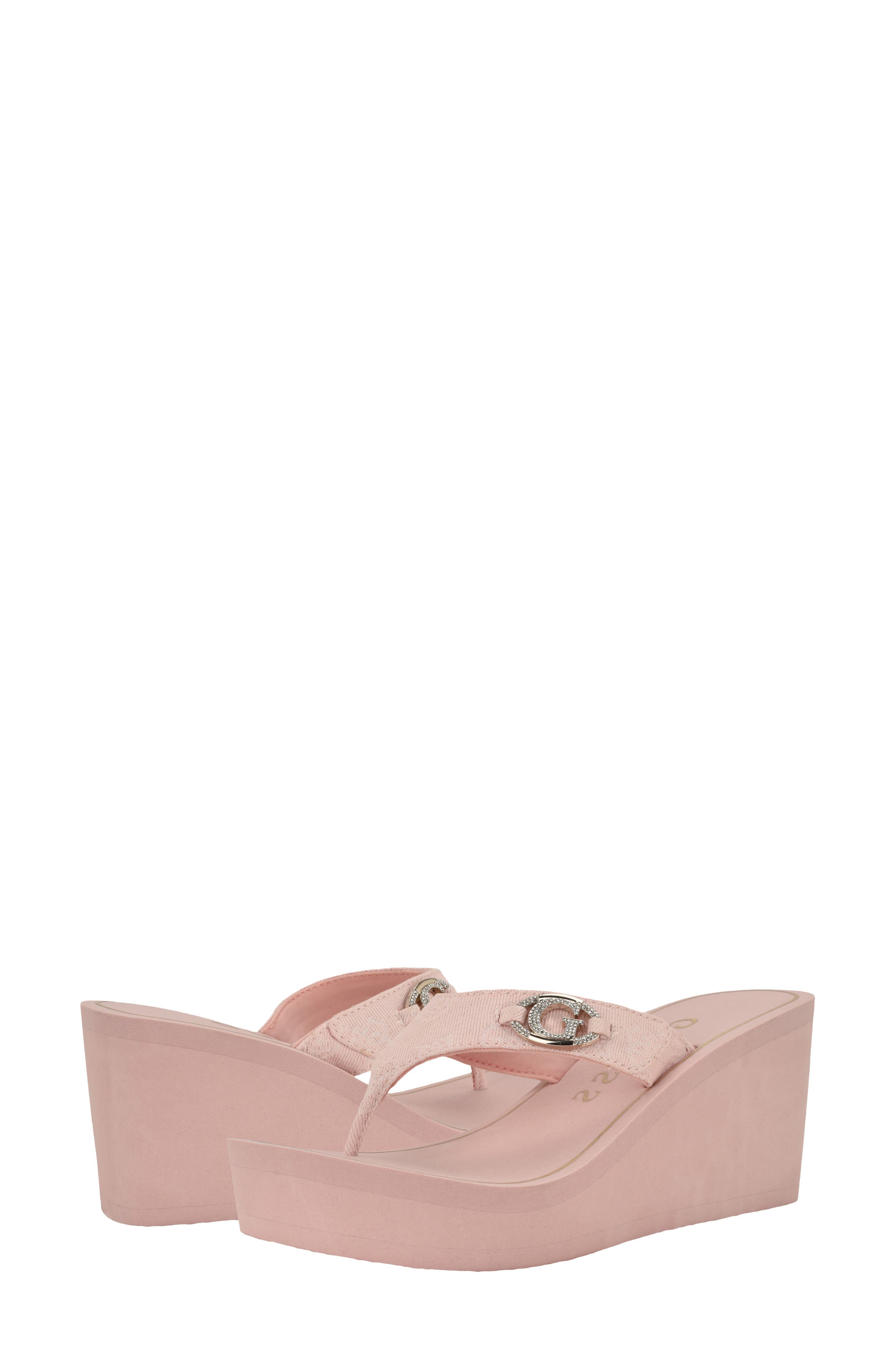 GUESS Shai Platform Wedge Flip Flop, Alternate, color, 