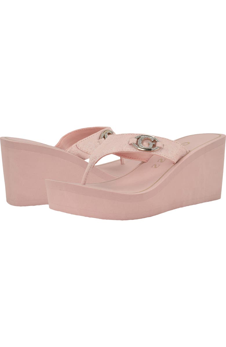 GUESS Shai Platform Wedge Flip Flop, Alternate, color,