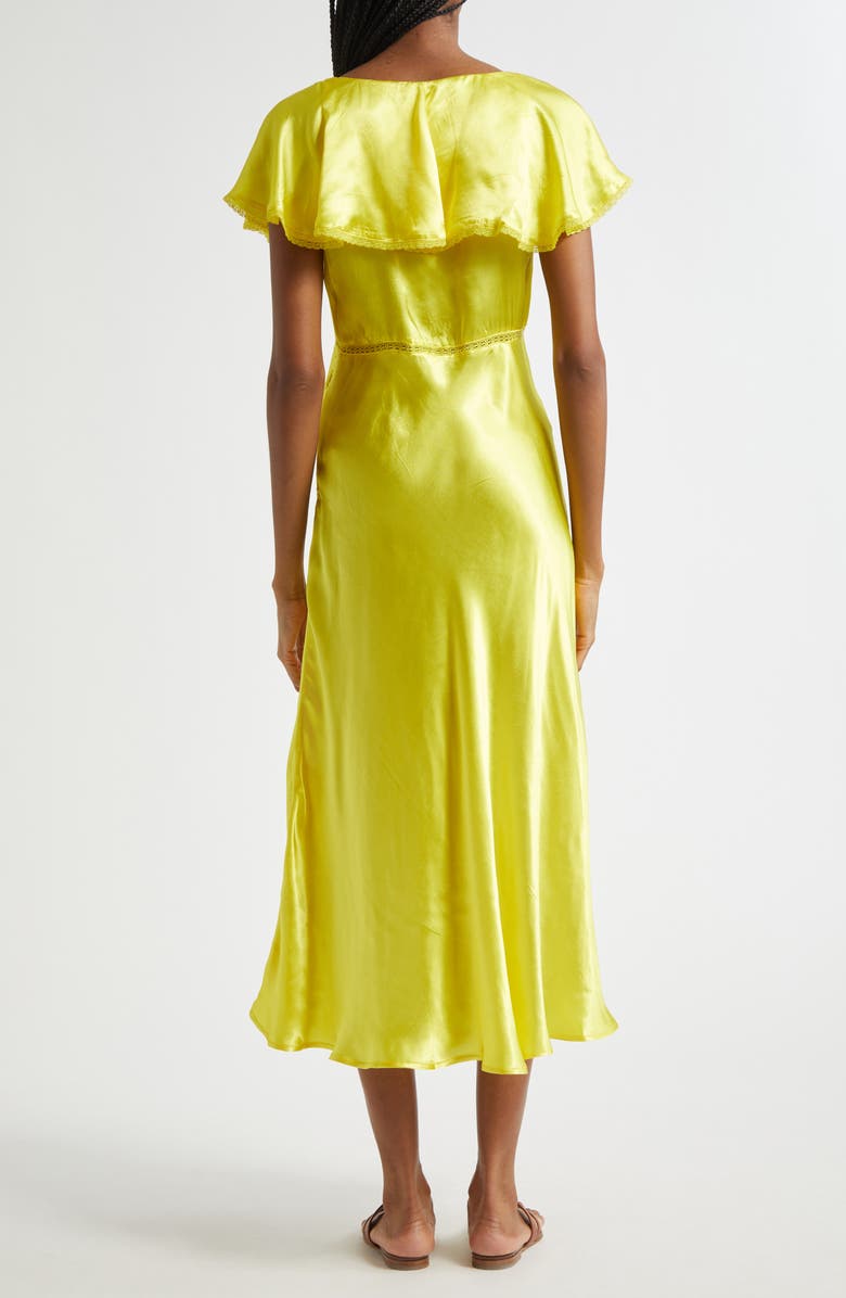MILLE Eloise Ruffle Sleeve Dress, Alternate, color, Citron