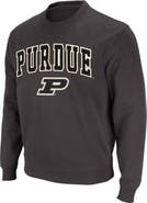 COLOSSEUM Men's Colosseum Charcoal Purdue Boilermakers Arch & Logo Crew Neck Sweatshirt