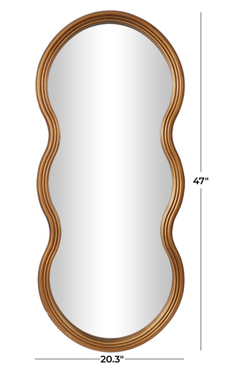 GINGER BIRCH STUDIO Wavy Wooden Wall Mirror, Alternate, color, 