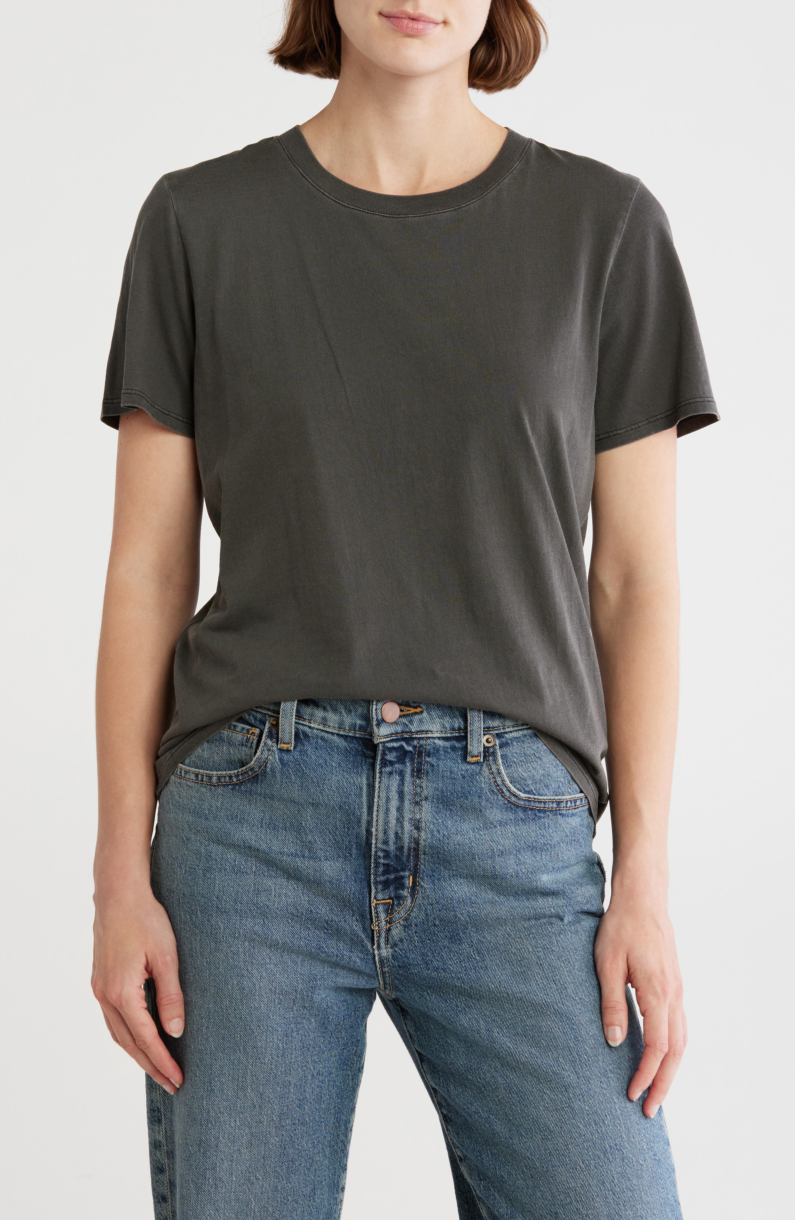 Melrose and Market Washed Cotton Crewneck T-Shirt