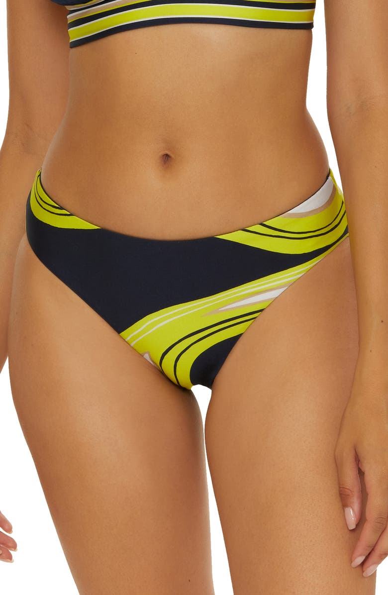 Trina Turk Serena Reversible Hipster Bikini Bottoms, Main, color, Blue Multi
