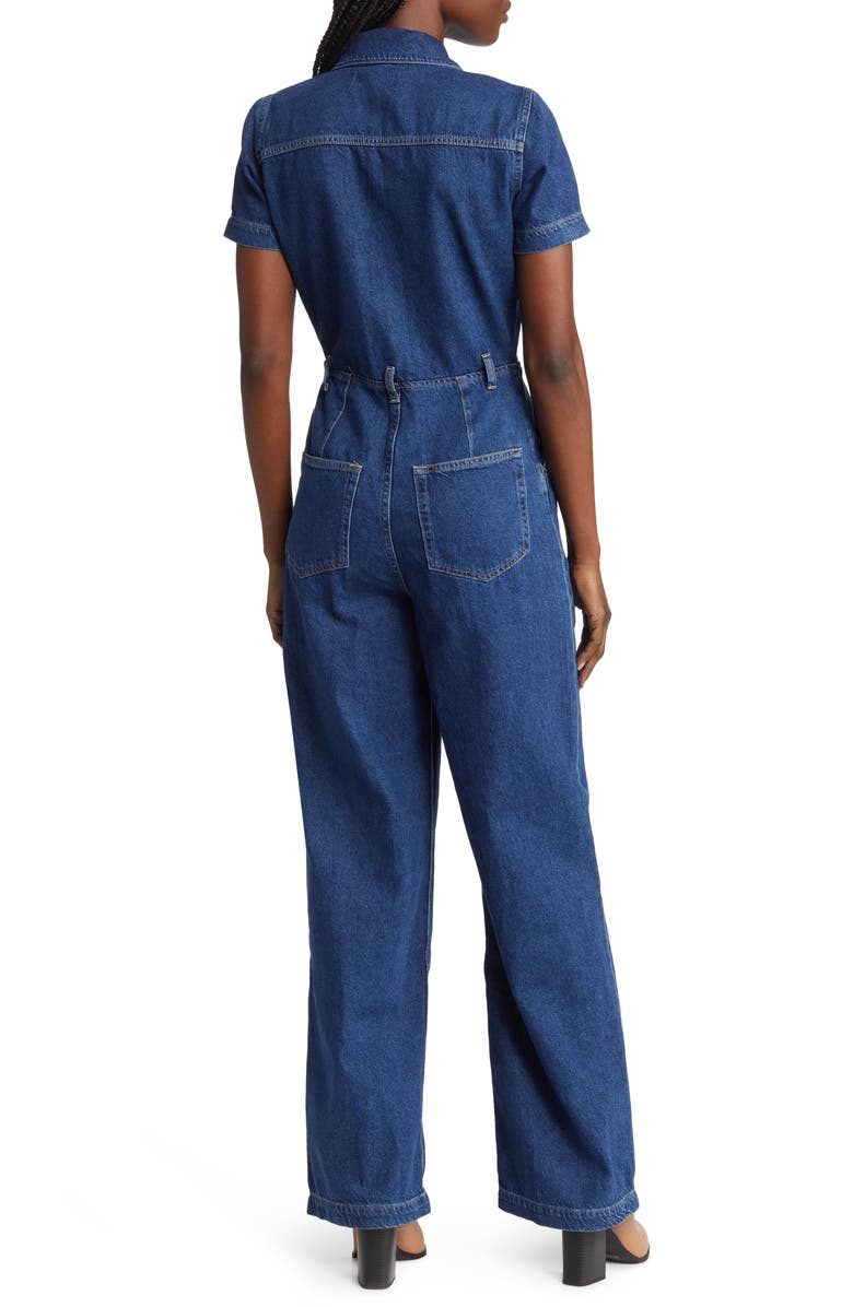 Reformation James Wide Leg Denim Jumpsuit, Alternate, color,