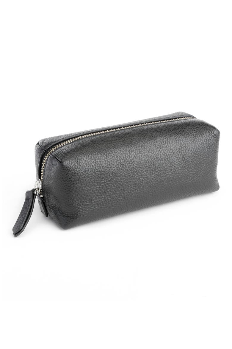 Minimalist Leather Utility Bag, Alternate, color, BLACK