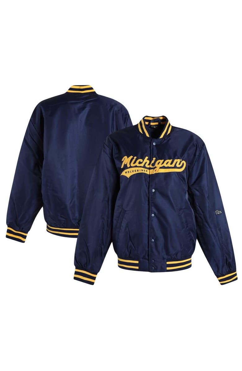 Hype and Vice Women's Hype and Vice Navy Michigan Wolverines A-Game Varsity Full-Snap Jacket, Alternate, color, Navy