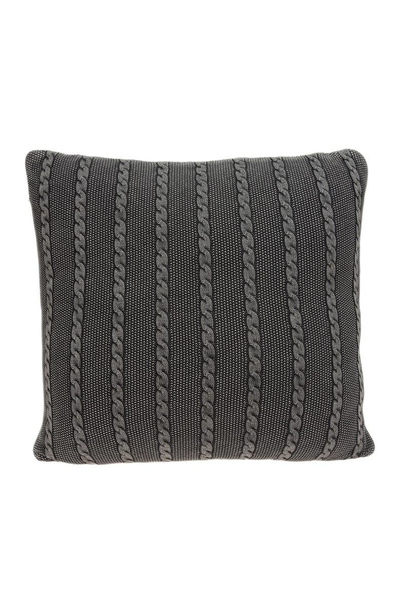 PARKLAND COLLECTION Chico Transitional Pillow - 18" x 18" - Charcoal, Alternate, color, Charcoal