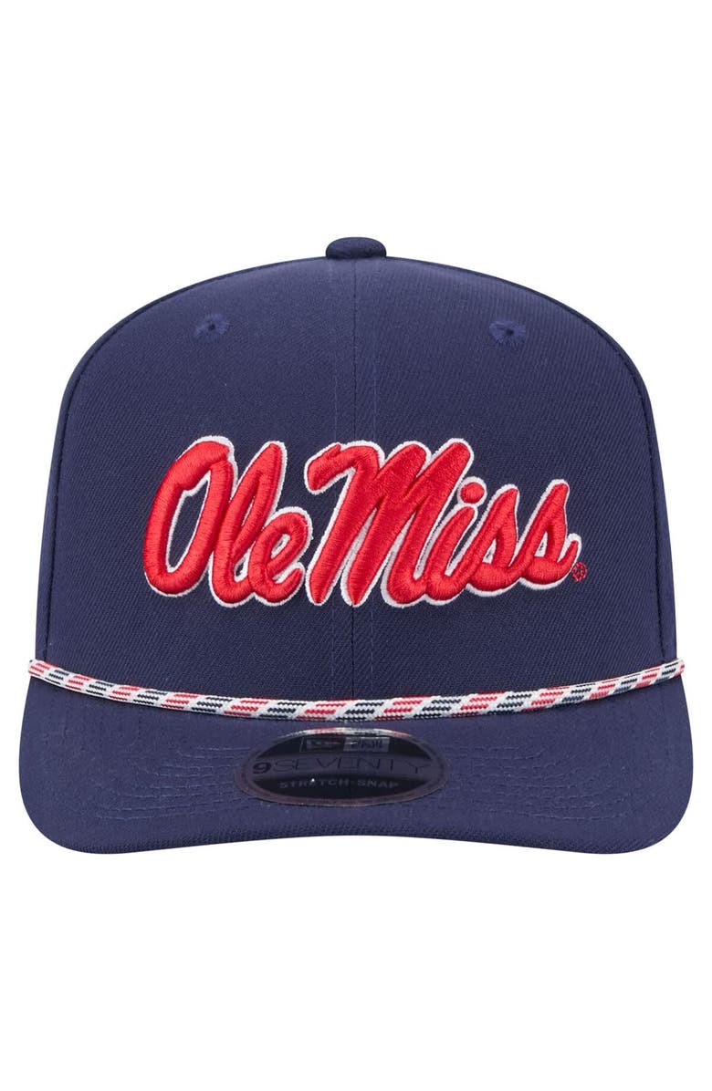 New Era Men's New Era Navy Ole Miss Rebels Game Day Multi-Rope 9SEVENTY Stretch-Snap Hat, Alternate, color, 