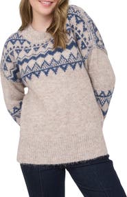 Blu Pepper Fair Isle Crewneck Sweater