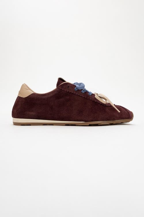 Forever & Always Shoes Crea Leather Sneakers In Burgundy Leather