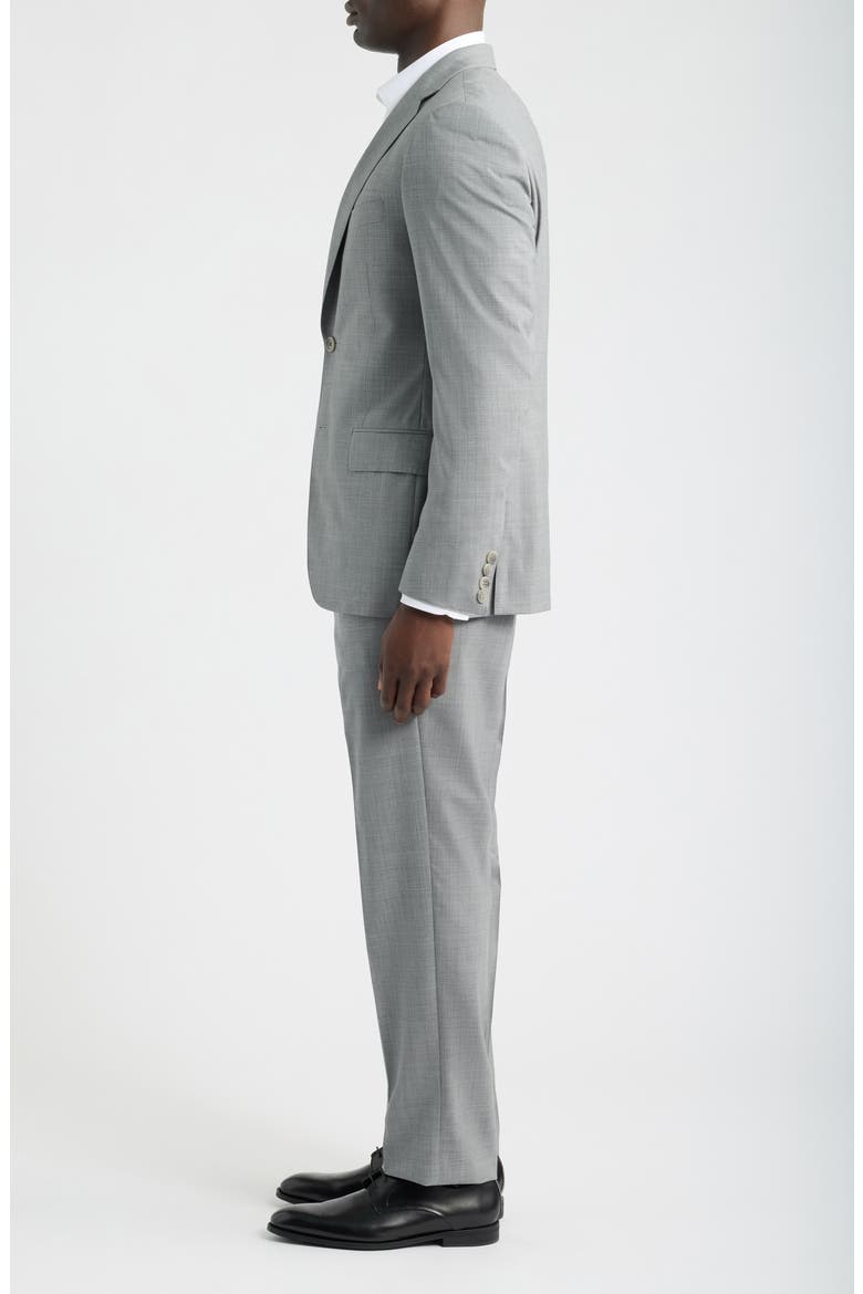 Light Grey Mélange Zegna Wool Suit, Alternate, color, LIGHT GREY