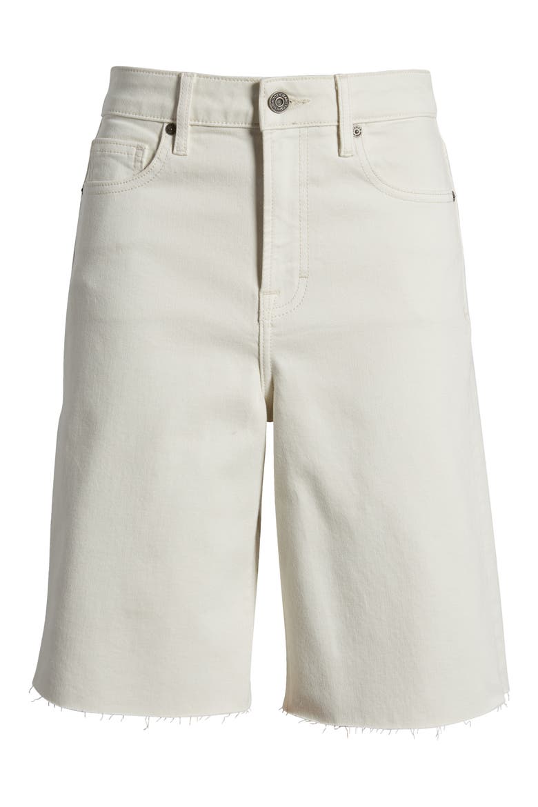 High Waist Bermuda Denim Shorts, Alternate, color, SEA SALT