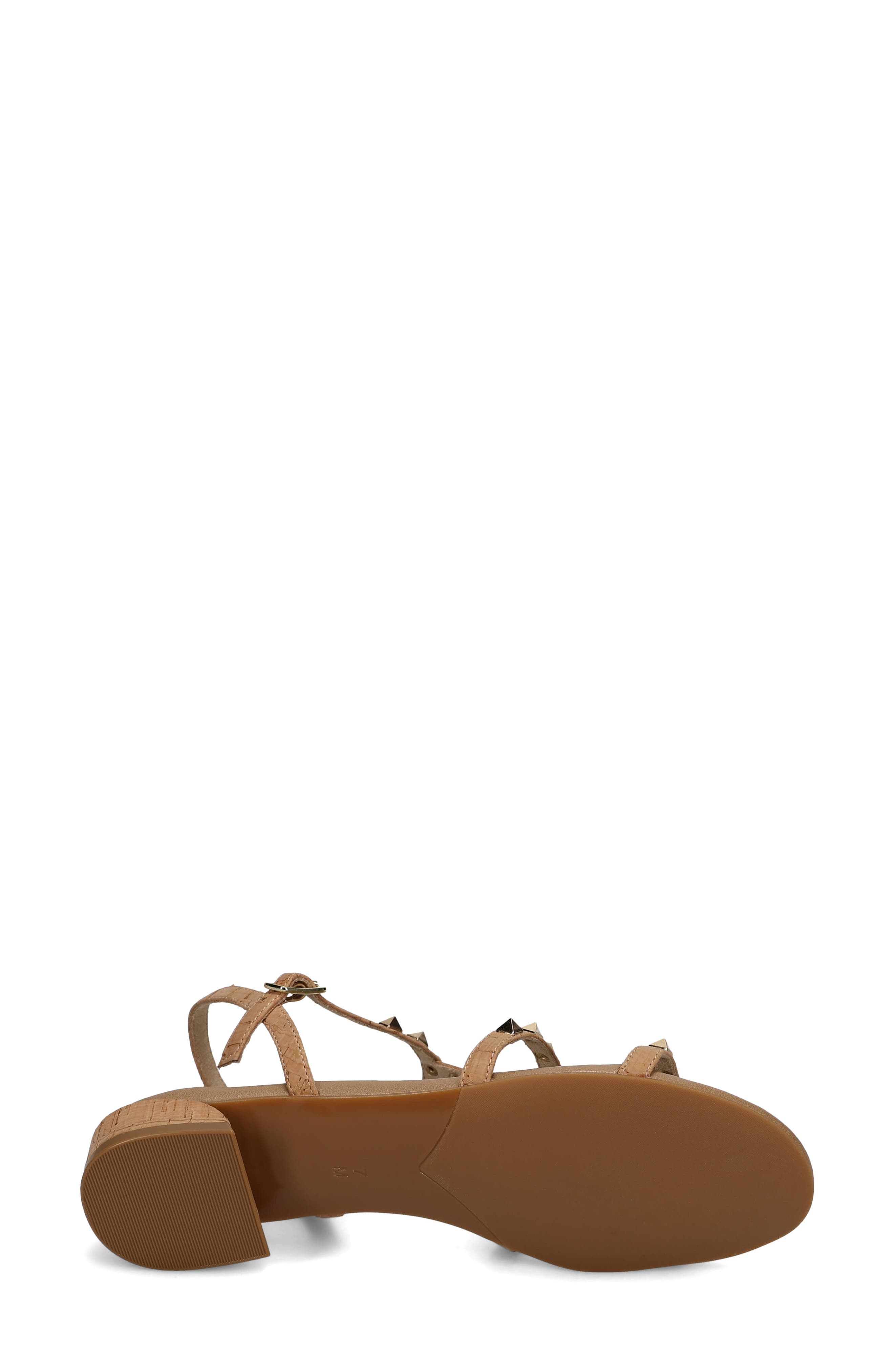 VANELi Becky Studded Sandal, Alternate, color, Natural