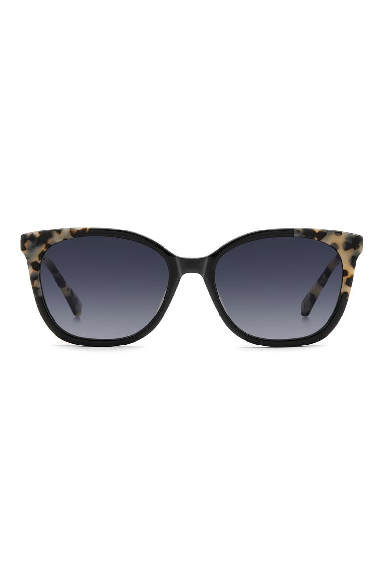 seline 54mm rectangular sunglasses, Main, color, BLACK IVORY HAVANA/ DARK GREY