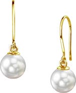 The Pearl Source White South Sea Pearl Linda Dangling Earrings